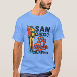 San Diego Big Wave Surfing T - Shirt