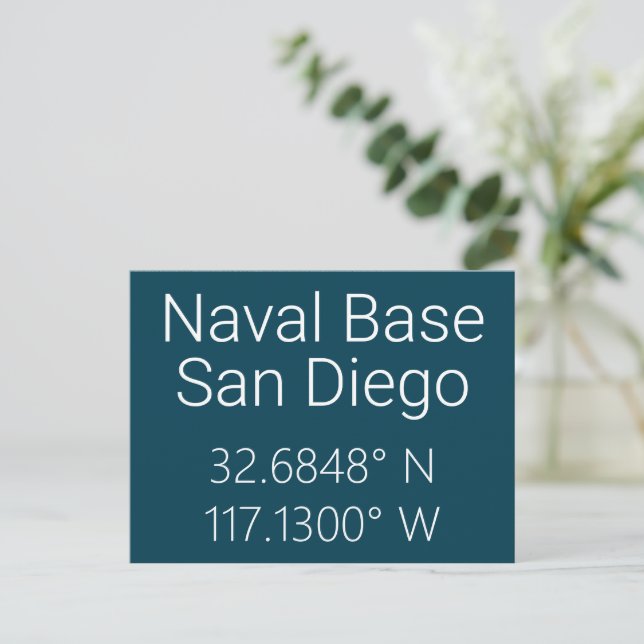 San Diego Breitengrad Postkarte (Stehend Vorderseite)