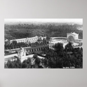 San Diego, CA-Ansicht der Balboa-Park-Fotografie Poster