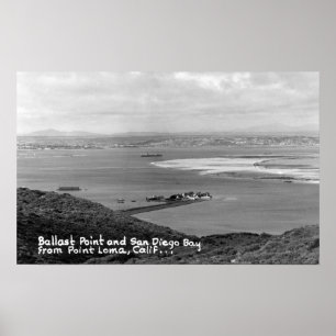 San Diego, CA-Ansicht des Ballast-Punktes und der Poster