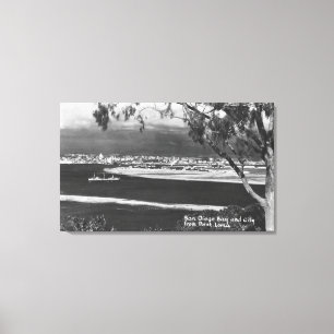 San Diego, CA-Bucht und Stadt vom Point Loma Leinwanddruck