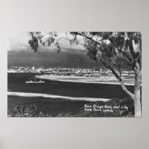 San Diego, CA-Bucht und Stadt vom Point Loma Poster