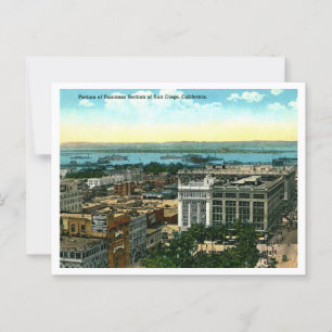 San Diego CA Geschäftsviertel 1910er Jahre Postkarte