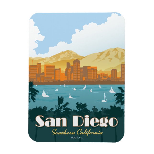 San Diego, CA Magnet (Vertikal)