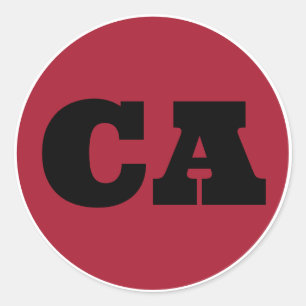 San Diego (CA) - Red x Black x White Runder Aufkleber