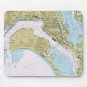 San Diego CA Seehafen-Diagramm mousepad