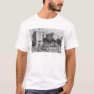 San Diego, CA-Stadt-Ansicht von Hotel US Grant T-Shirt