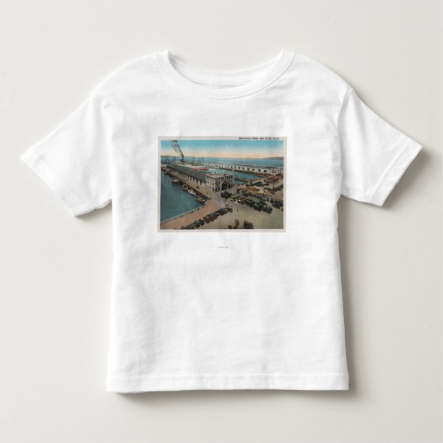 San Diego, CA - städtische Pier-Ufergegend Kleinkind T-shirt (Vorderseite)