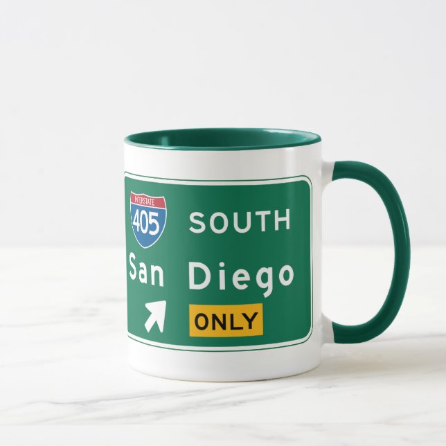 San Diego, CA-Verkehrsschild Tasse (Rechts)