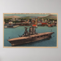 San Diego, CA - View US Navy Aircraft Carrier