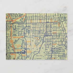 San Diego, CA Vintag Karte