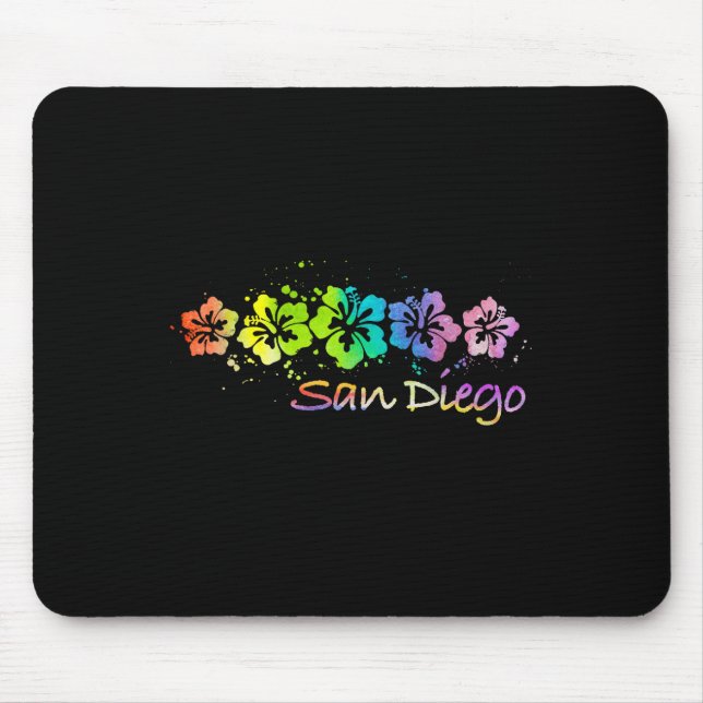San Diego, Ca Watercolor Beach & amp; Surfen Mousepad (Vorne)