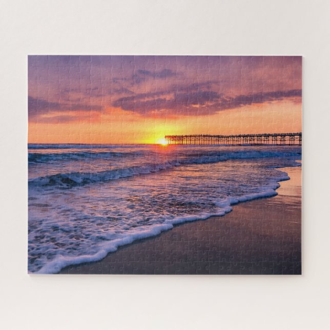 San Diego California Beach Sunset Puzzle (Horizontal)