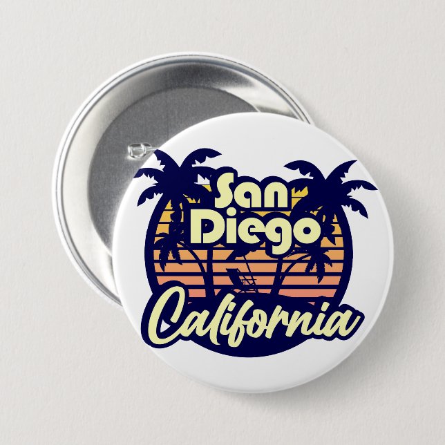 San Diego California Button (Vorne & Hinten)
