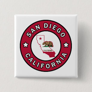 San Diego California Button