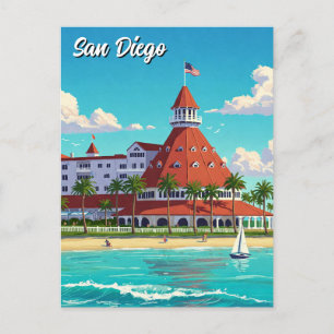 San Diego California Coronado Hotel Postkarte
