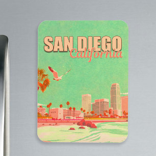 San Diego California Downtown Souvenirs 1950er Magnet