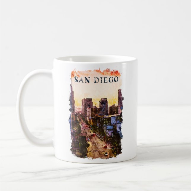 San Diego California Kaffeetasse (Links)