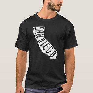 San Diego, California Kontur - Amerika Reisen T-Shirt