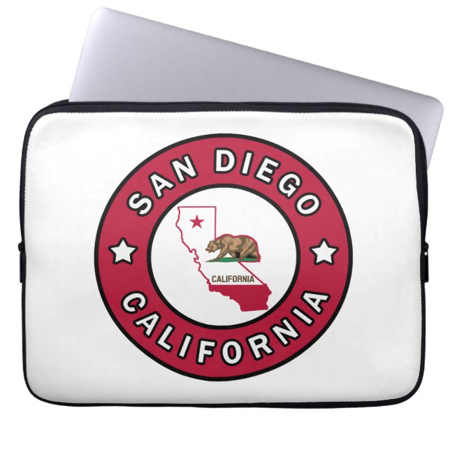 San Diego California Laptopschutzhülle (Vorderseite)