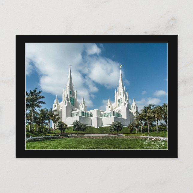 San Diego California LDS Tempel Postkarte (Vorderseite)