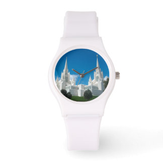 San Diego California LDS Tempel White Watch Armbanduhr