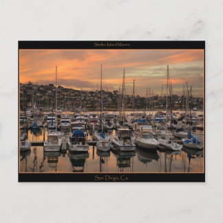 San Diego California Marina Post Card Postkarte