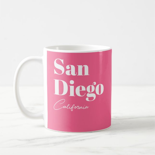 San Diego California ODER IHRER TEXT Kaffeetasse (Links)