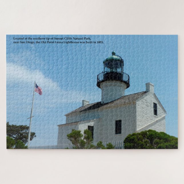 San Diego California Old Point Loma Lighthouse Puzzle (Horizontal)