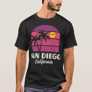 San Diego California Palms Vintage Liebe San Diego T-Shirt