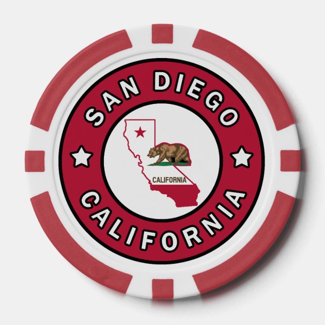 San Diego California Pokerchips (Vorderseite)