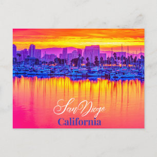 San Diego, California Postcard - Sunset Postkarte