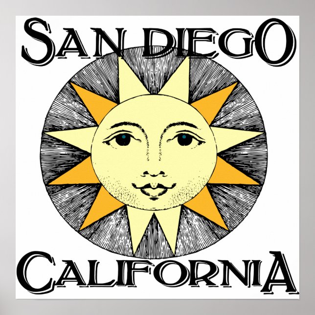 San Diego California Poster (Vorne)