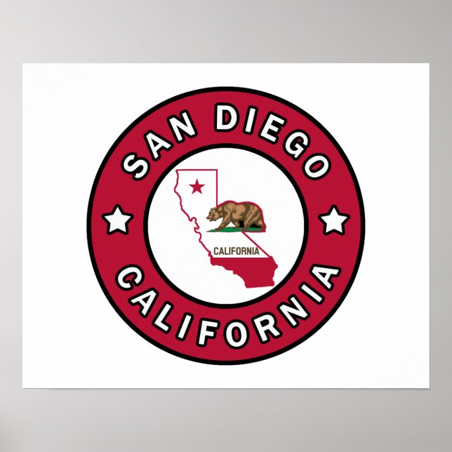 San Diego California Poster (Vorne)