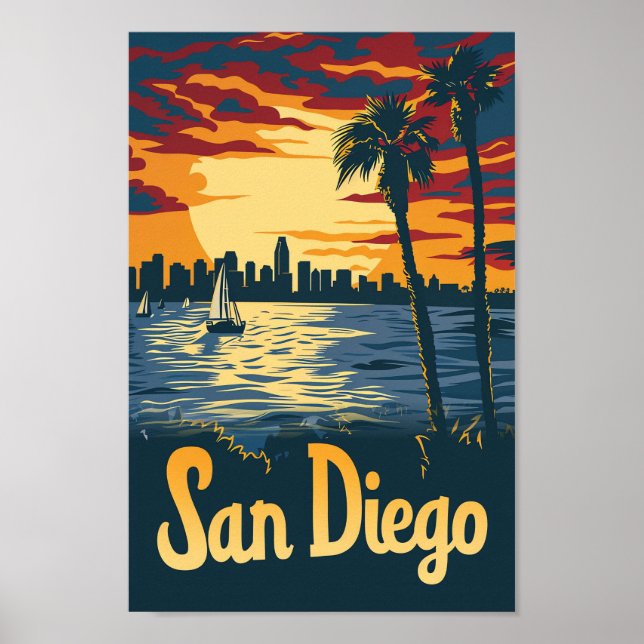 San Diego California Poster (Vorne)