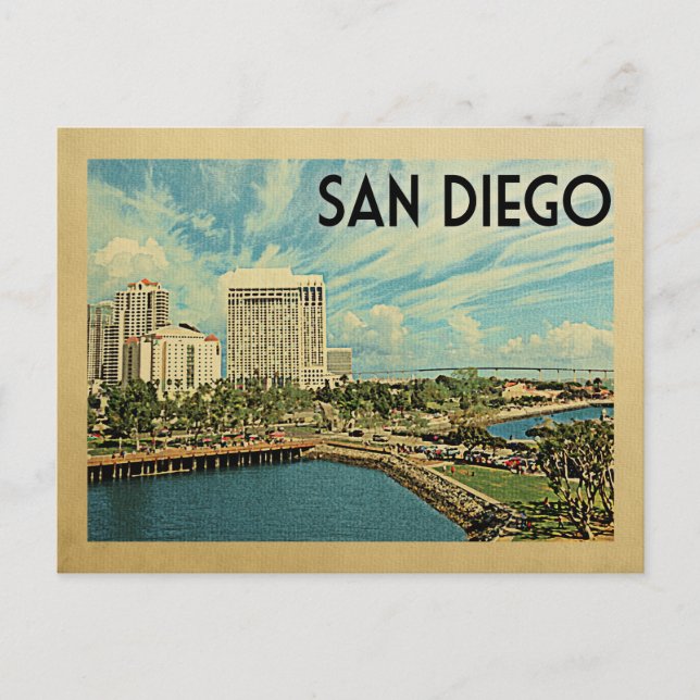 San Diego California Postkarte (Vorderseite)