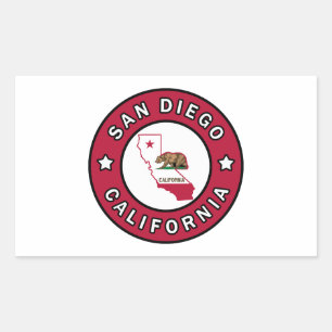 San Diego California Rechteckiger Aufkleber