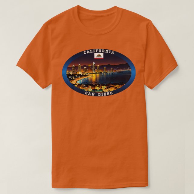 San Diego California Reisen T-Shirt (Design vorne)