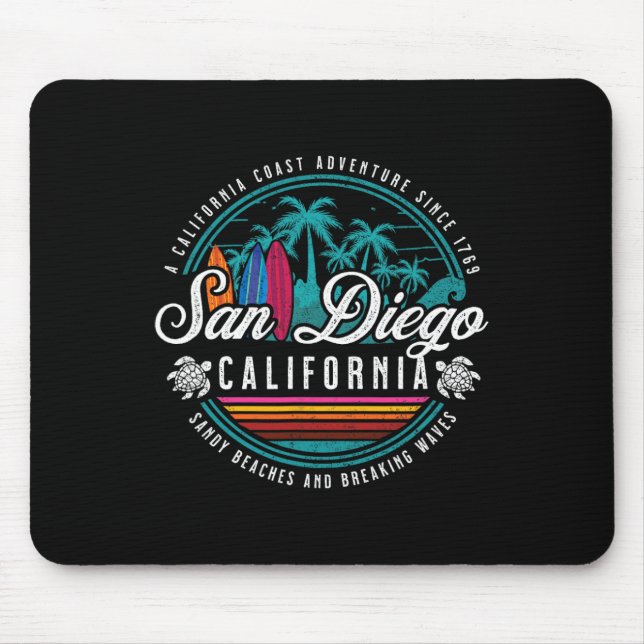 San Diego California Sandy Strände Breaking Waves Mousepad (Vorne)