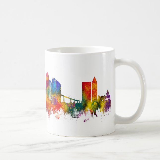 San Diego California Skyline Kaffeetasse (Rechts)