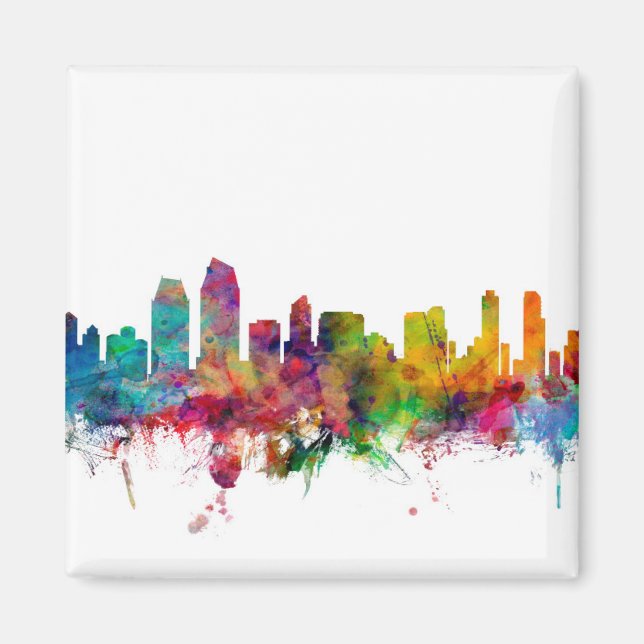 San Diego California Skyline Magnet (Vorne)