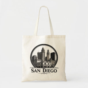 San Diego California Skyline Modern Citycape Art Tragetasche