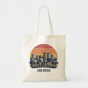 San Diego California Skyline Modern Citycape Art Tragetasche