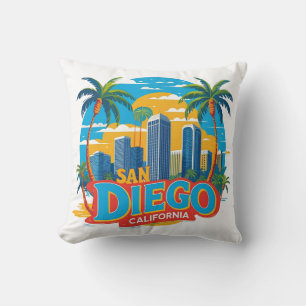 San Diego California Skyline Modern Citycape Kissen