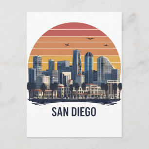 San Diego California Skyline–Moderne Stadtlandscha Postkarte