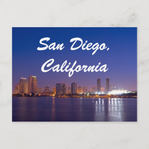 San Diego California Skyline Sunrise Postkarte