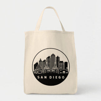 San Diego California Skyline Tragetasche