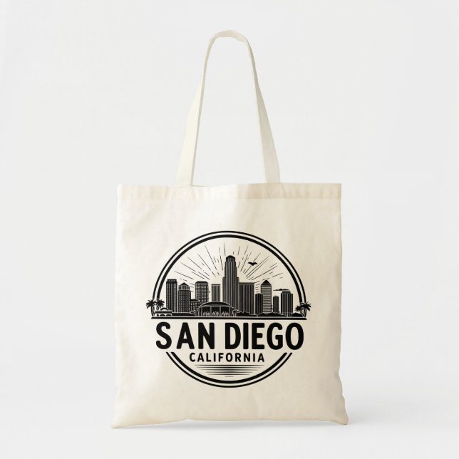 San Diego California Skyline Tragetasche (Vorne)