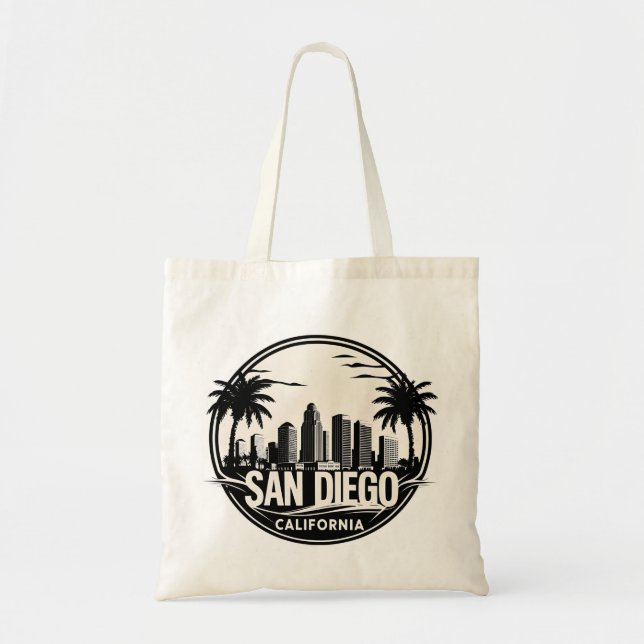 San Diego California Skyline Tragetasche (Vorne)