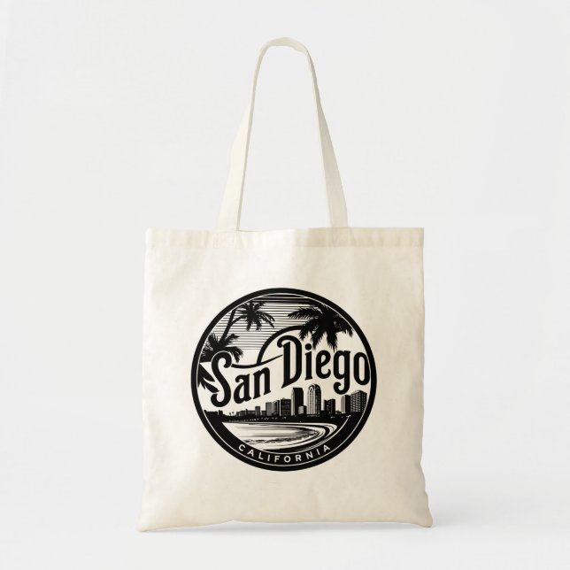 San Diego California Skyline Tragetasche (Vorne)